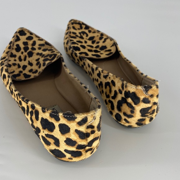 Steve Madden Leopard Print Calf Hair Pointed Flats - Picture 6 of 8